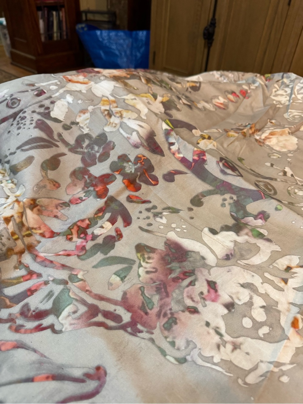 Neiman Marcus Designers Guild Floral Watercolor Comforter in Gray and Multi